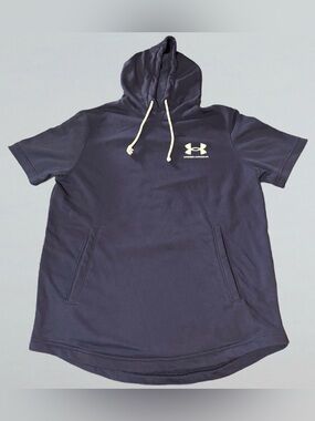 Navy Blue Under Armour Loose Fit Hoodie T-shirt